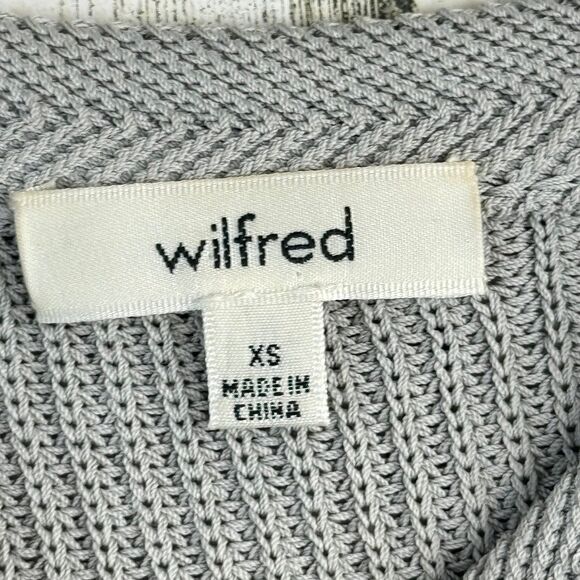 Wilfred Aritzia Palmier Sweater Side Split Knit Sleeveless Tank Top Gray Size XS - Picture 9 of 9